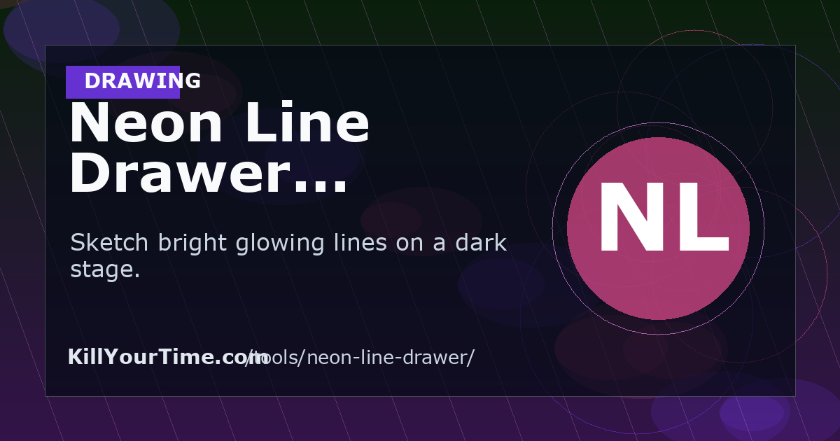 Draw Line Drawers Neon Line Drawer - Free Online Drawing Tool | KillYourTime