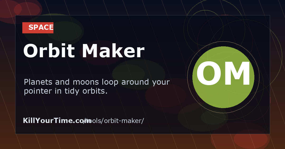 Hand Create Orbit Orbit Maker - Free Online Space Tool | KillYourTime