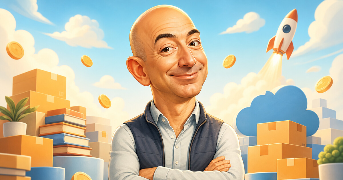 Jeff Bezos portrait for the Spend Jeff Bezos’ Money Challenge