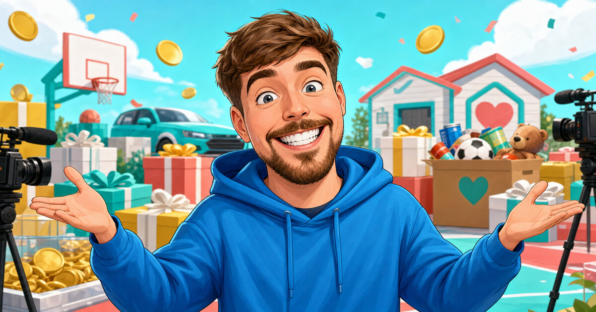 MrBeast portrait for the Spend MrBeast’s Money Challenge
