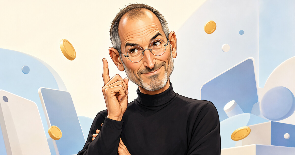Steve Jobs portrait for the Spend Steve Jobs’ Money Challenge