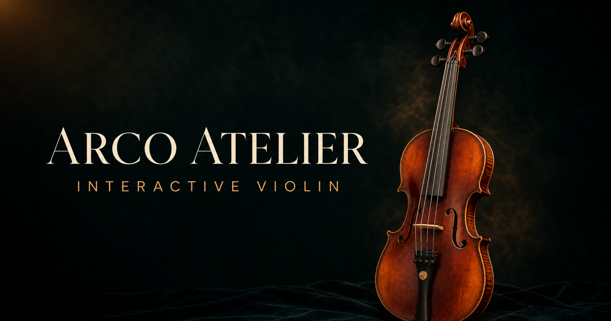 Virtual Violin Online with a four-string fingerboard, shortcut labels, volume control, and recording buttons